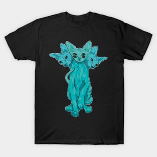 3 Headed Cat T-Shirt